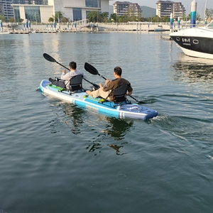 Kayak Inflable Dorado GK-SB01, Tabla de Pedal SUP con Casco de PVC y Marco de Aluminio, Certificado por Patente, para 1 Persona, 1 Año de Garantía - Product Image 5