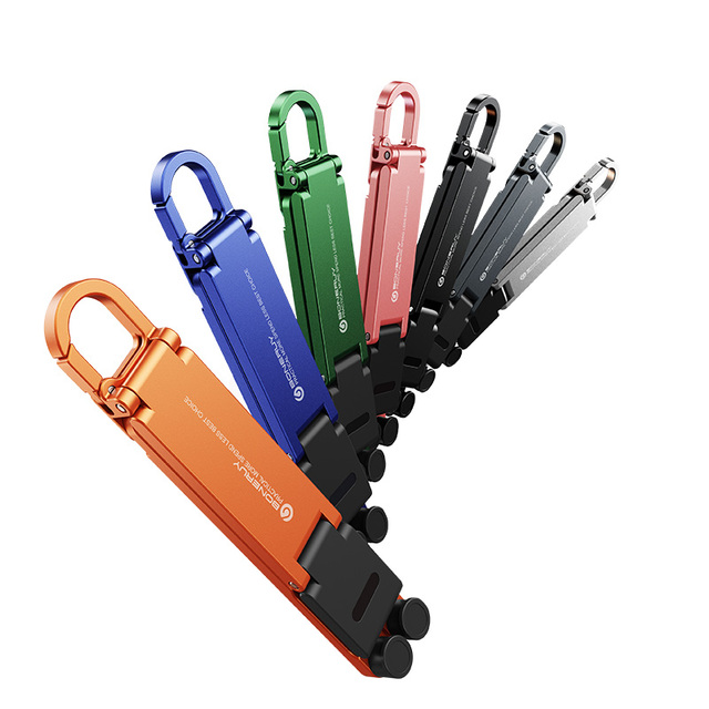 2026 Hot Sale T11 Mini Foldable Aluminum Phone Stand Multifunctional Lazy Keychain Desktop Bracket for Mobile Phones