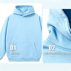 Sudadera con <span class=keywords><strong>Capucha</strong></span> Oversize para <span class=keywords><strong>Hombre</strong></span>, Estilo Urbano, 100% Algodón Terry 380g, Antiarrugas, con Bordado 3D y Estampado Puff - Product Image 5