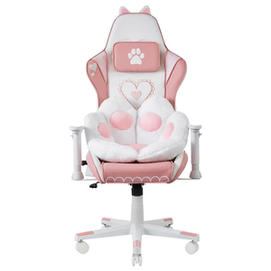 Silla de <span class=keywords><strong>Gamer</strong></span> <span class=keywords><strong>para</strong></span> mujer, envío rápido, <span class=keywords><strong>escritorio</strong></span> de ordenador, silla rosa <span class=keywords><strong>para</strong></span> juegos, Stock barato, silla de gato con pata de brazo blanco 2D personalizada - Product Image 1