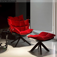 Meubles Gainsville Salon moderne Tissu Simple Relax Fauteuil Ensemble canapé-chaise
