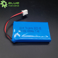 Paket Baterai Isi Ulang LP103050 yang Dapat Disesuaikan 7.4v 680mah Baterai 2s Lipo 7.4v 800mah Baterai Li Ion Lithium Polymer