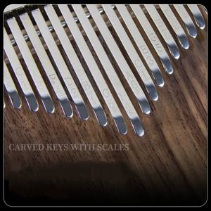 Kalimba de 21 tonos de alta calidad, piano de pulgar, doce constelaciones, caja de madera maciza de nogal negro, tipo caja, para principiantes, piano de dedos - Product Image 4