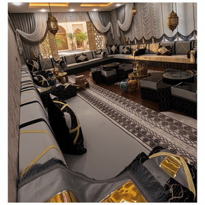 Oriental Floor Seating Ethnic <b>Sofa</b> Arabic Majlis <b>Sofa</b> Ottoman Style <b>Sofa</b> Arabic Jalsa Set Luxury Oriental Floor Seating - Product Image 3