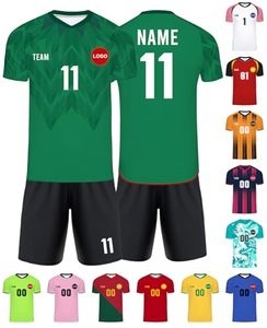 Ensemble de maillots de football personnalisés sublimés pour hommes, manches courtes, respirant, en polyester, uniformes de football toutes saisons, vêtements d'équipe pour adultes - Product Image 3