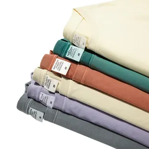 Tùy Chỉnh Màn Hình In Ấn T Áo Sơ Mi 200gsm Đồng Bằng T Áo Sơ Mi 100% Cotton Cũ Rửa Trắng Cổ Điển Áo Thun - Product Image 1