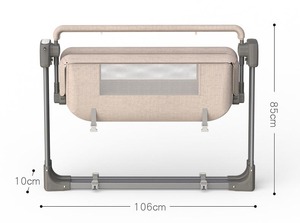 Cuna Mecedora Eléctrica Multifuncional para Bebés, Diseño Plegable, Música, Mosquitero, Columpio Electrónico - Product Image 3