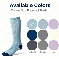 Chaussettes de compression de haute qualité avec logo personnalisé imprimé, design varié et coloré, douces, respirantes, soutien gradué