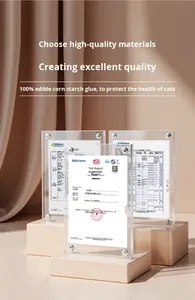 Cuccia per Gatti Bianca e Gialla con Tiragraffi Grande Diametro in Cartone Ondulato Resistente all'Usura e ai Graffi, Non Danneggia le Unghie - Product Image 2