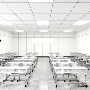 Ensemble de bureau double durable pour étudiant avec hauteur réglable-Convient aux cours de tutorat privé des enseignants du collège - Product Image 2