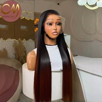 Perruque en cheveux humains 13x4 HD Lace Frontal, 30 pouces, ultra-lisse, Ombré Brun, 200% de densité, sans colle, pré-épilée, avec ligne de cheveux naturelle, vente en gros