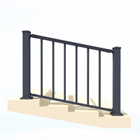 Balustrade moderne en métal pour extérieur, design en aluminium, garde-corps de balcon/garde-corps d'escalier/garde-corps de terrasse et main courante