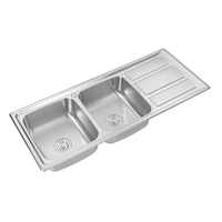 Évier de cuisine de luxe multifonctionnel en acier inoxydable SS304, nano, rectangulaire, à cuve unique, quatre couleurs, avec trou de robinetterie, accessoire multifonctionnel