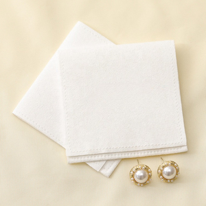 White Microfiber Bag Velvet Pouch with Personalized Logo Jewelry Packaging Pouch With Flip Lid <b>Bracelet</b> Pouch - Product Image 1