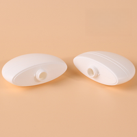 Pot cosmétique sphérique en PE de 50g avec couvercle rabattable intégré, vide, pour crème visage et protection solaire, flacon pour soins de la peau, logo personnalisé
