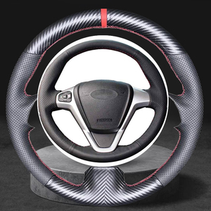 Funda de <span class=keywords><strong>Volante</strong></span> Deportiva de 3 Radios en Fibra de Carbono y Cuero de Microfibra para Ford Fiesta 2008-2013 <span class=keywords><strong>Ecosport</strong></span> 2013-2016 - Product Image 2
