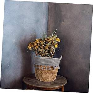 Corde <span class=keywords><strong>de</strong></span> paille Panier <span class=keywords><strong>de</strong></span> rangement tissé Pot <span class=keywords><strong>de</strong></span> fleur avec doublure en plastique utilisé pour pot <span class=keywords><strong>de</strong></span> fleur ou vêtements <span class=keywords><strong>et</strong></span> <span class=keywords><strong>autres</strong></span> <span class=keywords><strong>choses</strong></span> - Product Image 2