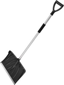 Pelle à neige en plastique robuste avec manche en aluminium et poignée en D, idéale pour le déneigement des allées ou des trottoirs, 21 pouces - Product Image 6