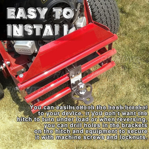 Adaptador de enganche de chasis de tres vías para tractor, carrito de golf, cortacésped, instalación de bola de remolque con pernos - Product Image 5