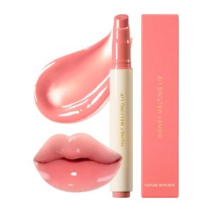 Nature Republic idratante Gloss idratante Lip Stick (02 FIG) morbido balsamo per le labbra trasparente tinta nuda Glowy Shine miele che si scioglie - Product Image 1