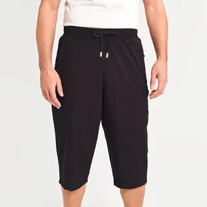 MOTIVE FORCE Einfarbige Herren-Badehose Islamische muslimische Spandex-Kordelzug-Shorts Badehose mit Taschen