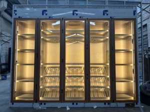 Vitrine d'exposition à comptoir haut en acier inoxydable pour boisson au <span class=keywords><strong>vin</strong></span> de liqueur pour la présentation de la salle de culture du <span class=keywords><strong>vin</strong></span> de sauce - Product Image 4