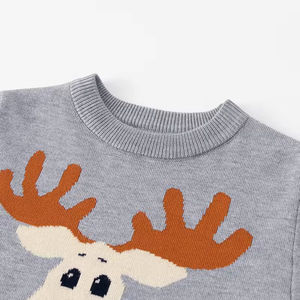 เสื้อสเวตเตอร์เด็กผู้ชายผ้าฝ้ายลำลอง ลายไดโนเสาร์ ตกแต่งลายการ์ตูน สำหรับฤดูหนาวและฤดูใบไม้ร่วง คริสต์มาส - Product Image 3