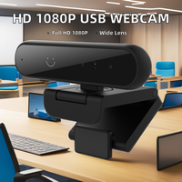 Windows Hello Face ID Webcam 720P, kamera Web komputer tipe-c dengan fitur privasi dukungan Tripod untuk rapat Viceo