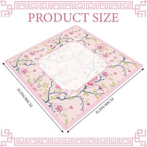 Tapete de Mahjong de Lujo con Diseño Floral Europeo Americano, Plegable, Silencioso, de Microfibra de Poliéster Antideslizante - Product Image 2