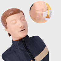 Modelo de RCP de medio cuerpo para entrenamiento de estudiantes, simulador de reanimación cardíaca computarizada de PVC, maniquí de ciencia médica para entrenamiento de RCP