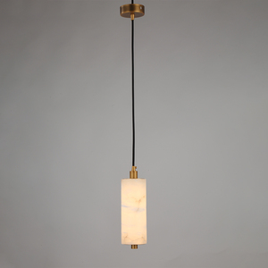 Nuova Lampada da Parete LED Cilindrica in Acciaio Inox e Alabastro Naturale, 2400 Lumen, Garanzia di 3 Anni per Interni - Product Image 1