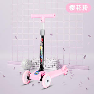 Trottinette enfant personnalisée avec lumières, hauteur réglable, trois roues, en plastique, couleur bleue, pour enfants - Product Image 5