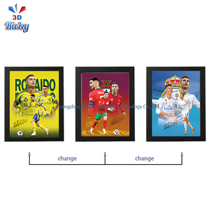 Poster 3D con 3000 design di calciatori famosi, decorazione da parete per appassionati di sport, poster lenticolare 3D con stelle del calcio mondiale. - Product Image 3
