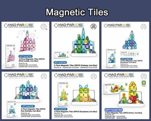 Bloques de Construcción Magnéticos Mini EPT de 3.75CM con Caja Metálica Portátil, Juego de 32-100 Piezas de Fichas Magnéticas Multi-Tema, Juguete STEM 3D para Niños en Viajes - Product Image 2
