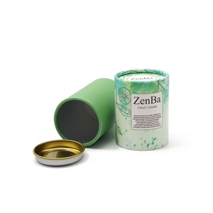 Boîte cylindrique personnalisée recyclable en carton alimentaire avec impression à l'encre de soja pour thé, café, matcha, épices et noix - Product Image 3