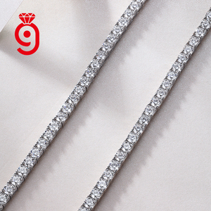 스털링 실버 골드 도금 5mm 라운드 컷 18 20 <span class=keywords><strong>22</strong></span> 인치 테니스 체인 목걸이 여성 남성 패션 힙합 고급 보석 목걸이 - Product Image 3