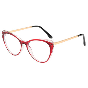 กรอบแว่นตา Cat Eye รุ่น 1906 TR90 แบบเต็มกรอบ ป้องกันแสงสีฟ้า เลนส์ PC สำหรับทุกเพศ สไตล์ยุโรปอเมริกัน - Product Image 2