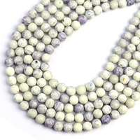 Perles de pierre de jaspe turquoise Tifany violette naturelle de haute qualité pour la fabrication de bijoux DIY, bracelets, colliers, 6 mm, 8 mm, 10 mm