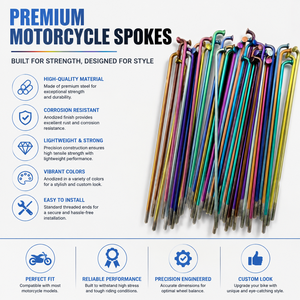 Rayons de roue personnalisés OEM/ODM en gros, commande en vrac, fourniture d'usine, rayons de motocross droits / en J - Product Image 2