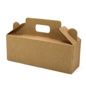 ZL Tùy Chỉnh In Gấp Nâu Kraft Giấy Sóng <span class=keywords><strong>Gable</strong></span> Chai <span class=keywords><strong>Carrier</strong></span> Mứt Jar Rượu Vang Hộp Quà Tặng Với Cửa Sổ - Product Image 4