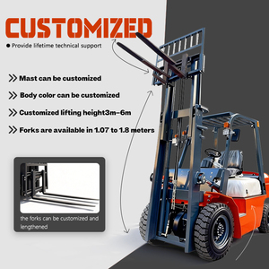 산동 공장 직판 지게차 디젤 2톤 휠 지게차 1.5톤 -5톤 EPA 지게차 창고 자재 취급용 - Product Image 5