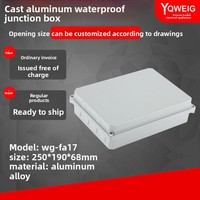 Caja de Conexiones FA17 de Aluminio Fundido con Acabado Arenado YQWEIG, Sin Nivel de Protección IP, 250x190x68mm, Sellado de Cables para Exteriores, China Continental