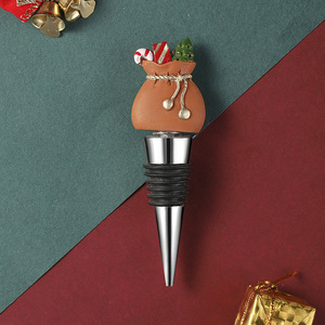 Christmas Wine Bottle Stopper Resin Santa Sack Decor Holiday Gift Party Decoration - Product Image 3