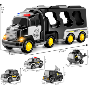 Camión de Policía 5 en 1, Juguetes de Fricción, Vehículo de Juguete, Vehículo de Emergencia, Coche de Policía de Juguete para Niños - Product Image 6