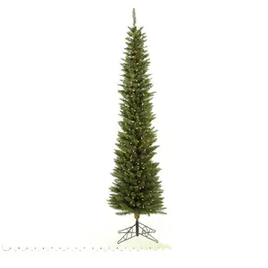 2024 sottile PE PVC decorazioni natale albero di natale con luci a LED 7ft 8ft 9ft