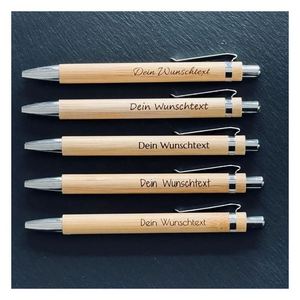 Stylo en bambou vierge à personnaliser, gravure sur mesure, stylo-plume en bois, promotion, stylo bille en bois, impression de logo personnalisé - Product Image 2
