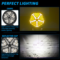 Luz de Trabajo LED Redonda para Automóvil Black Warrior de 4 Pulgadas, Foco DRL, Lámpara Auxiliar Todoterreno, 18W, 3600 Lúmenes