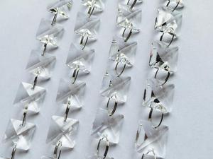Rõ Ràng 14MM Crystal SQUARE Hạt Chandelier Curtain Phần Garland Chuỗi MH-12818 - Product Image 2