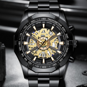 Montres pour hommes BINBOND S033, luxe, design creux, quartz, non mécaniques, étanches 30M, design creux tendance, classiques - Product Image 4
