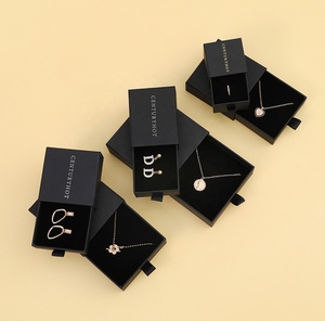 PUPPYSEW 9x9 cm Boîte à Bijoux en Carton Emballage Personnalisé Tiroir Collier <span class=keywords><strong>Bague</strong></span> Boîte <span class=keywords><strong>avec</strong></span> Logo Personnalisé - Product Image 5